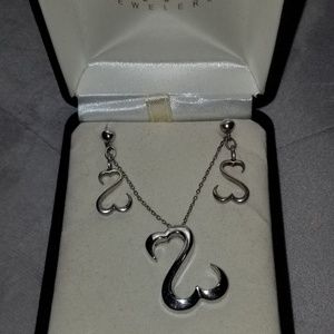 Silver set 10" neckalce